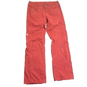 Kuhl Legendary Cargo Pants Women's 8 Regular Red Stretch Mountain Hiking Classic